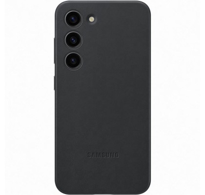 Husa Leather Cover pentru Samsung Galaxy S23, Black